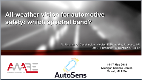 ULIS gives talk on benefits of image sensors in extended bandwidth range for ADAS at AutoSens Detroit 2018
